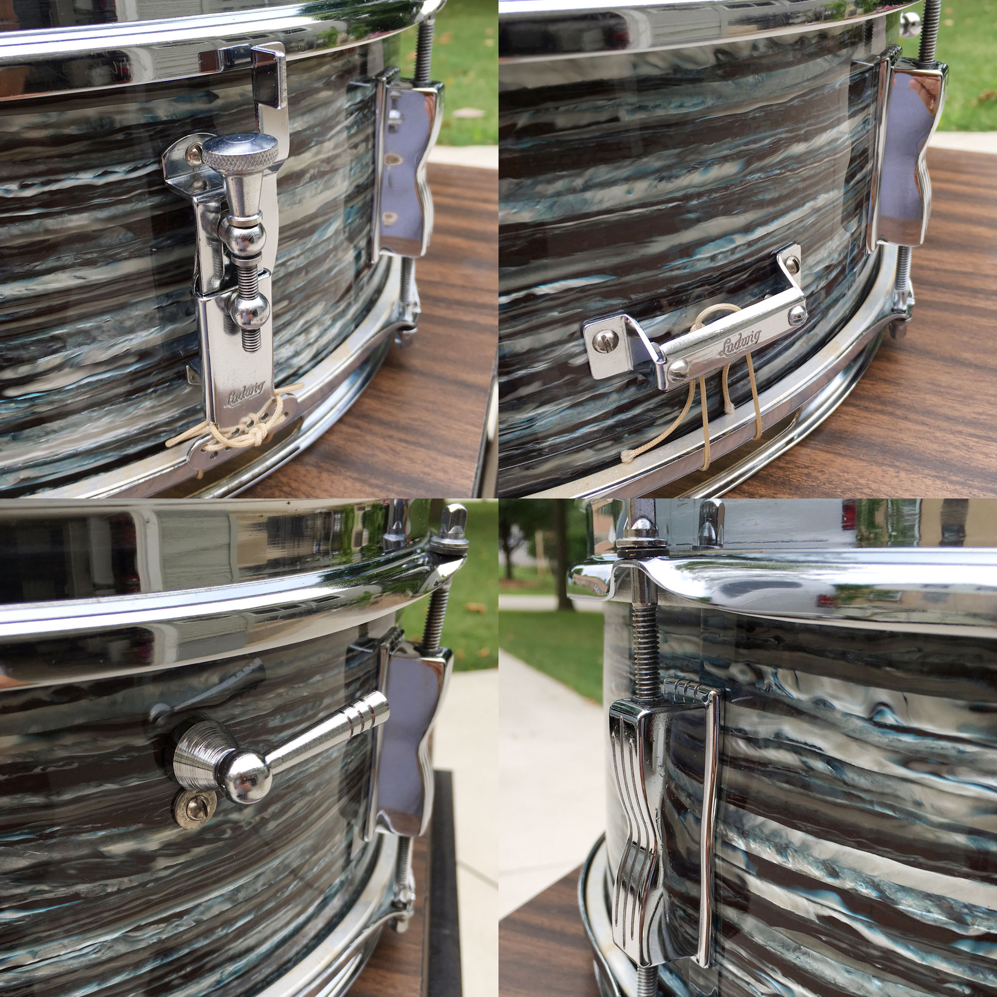 Vintage 1968 Ludwig Pioneer 5x14 Snare in Oyster Blue Pearl