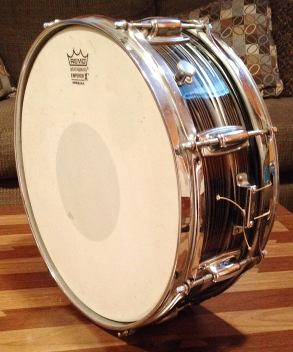 Vintage Late 1960s Ludwig Standard 5x14 Snare in Blue Strata