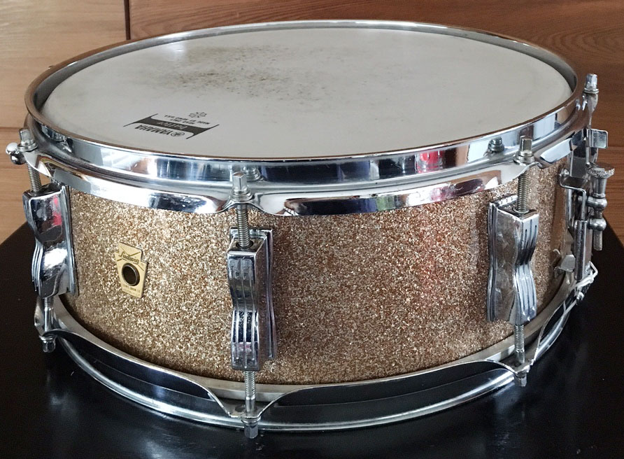Vintage 1965 Ludwig Jazz Fest 5x14 Snare in Champagne Sparkle