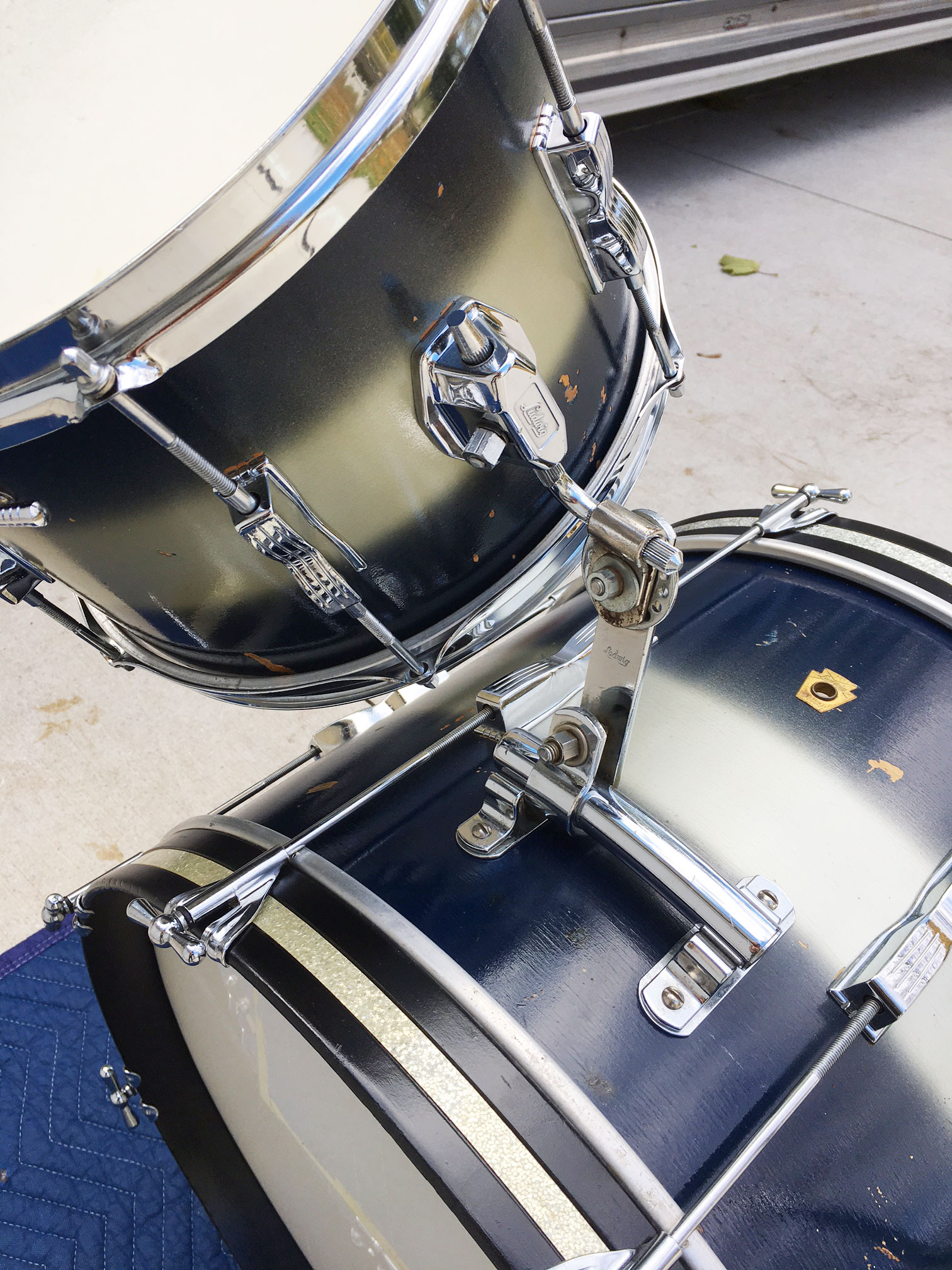 Vintage 1960s Ludwig Club Date Combo 12/20 in Blue/Silver Duco