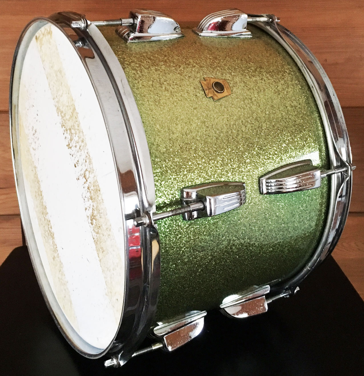 Vintage 1964 Ludwig 13" Classic Tom in Faded Green Sparkle