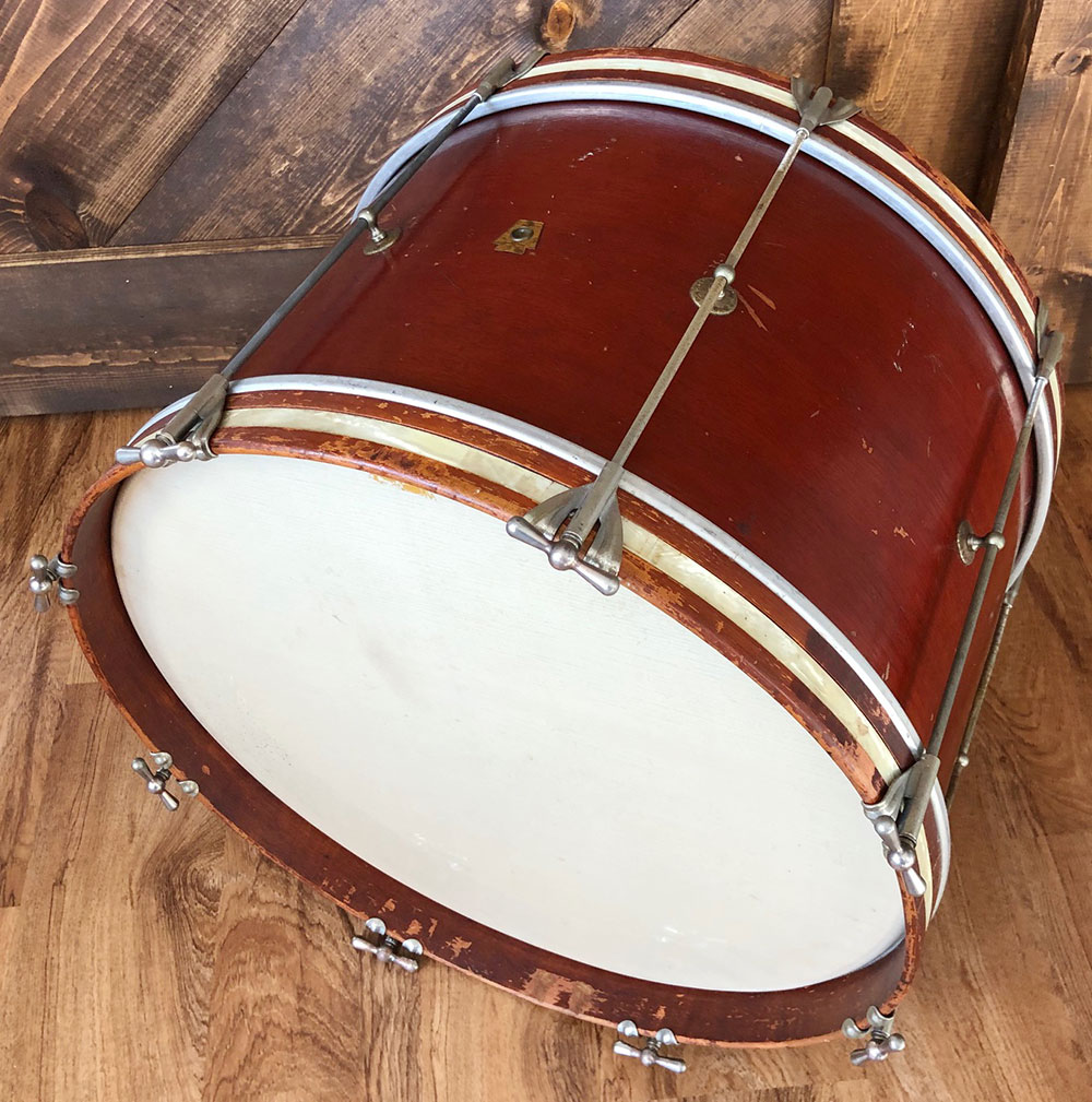 Vintage 1961 Ludwig 12x20 Hobby Bass Drum in Mahogany