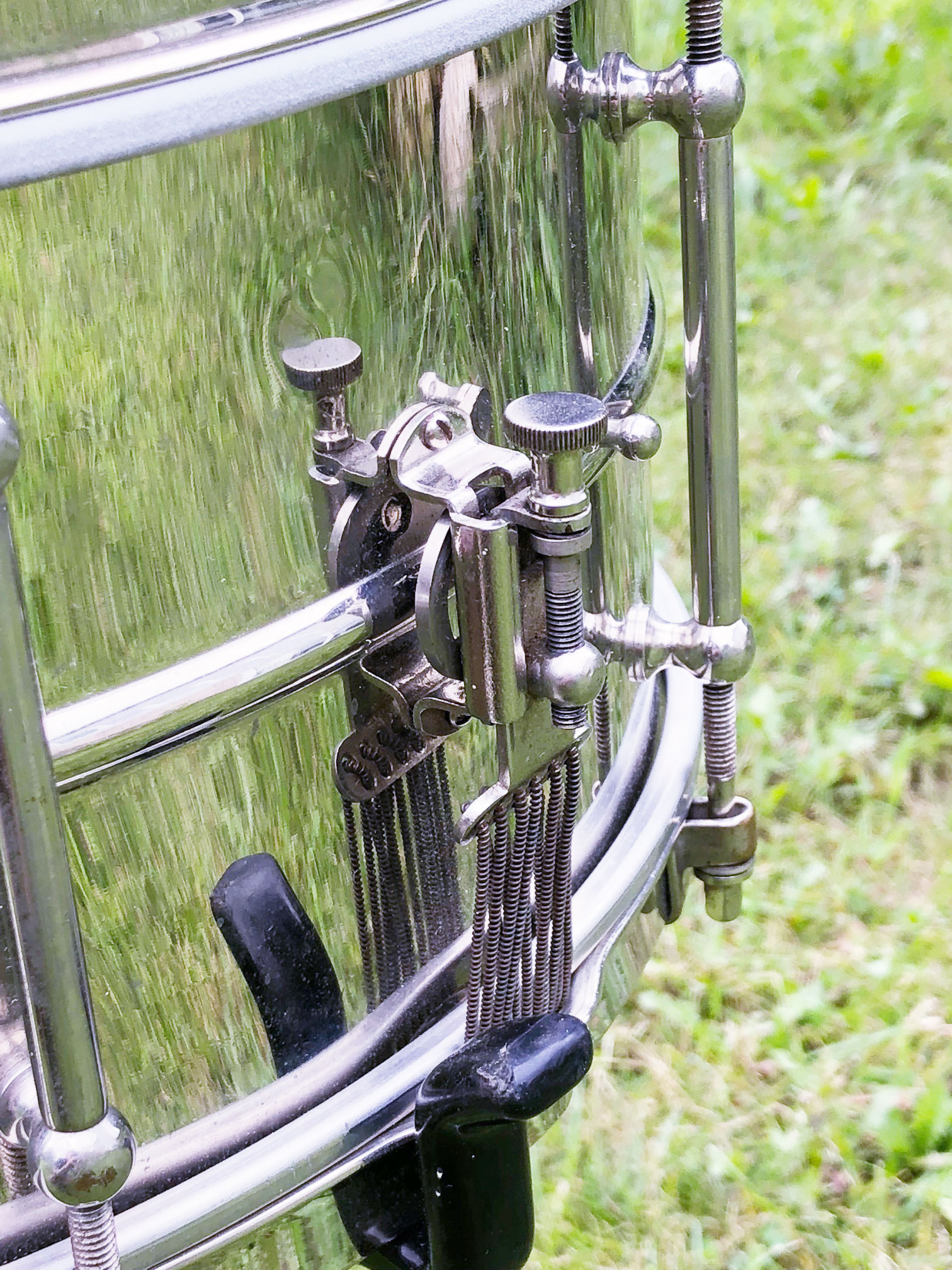 Vintage 1930s Ludwig Pioneer Nickel Over Brass 6.5x14 Eight Lug Model Snare Drum