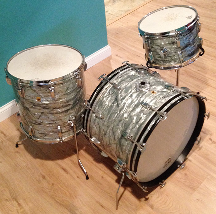 Vintage 1969 Ludwig Classic 13/16/22 in Sky Blue Pearl