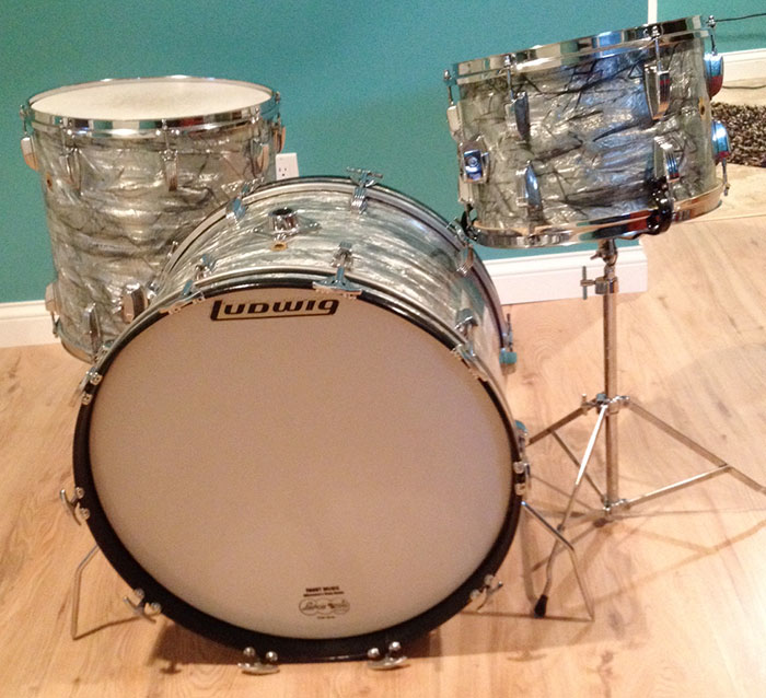 Vintage 1969 Ludwig Classic 13/16/22 in Sky Blue Pearl