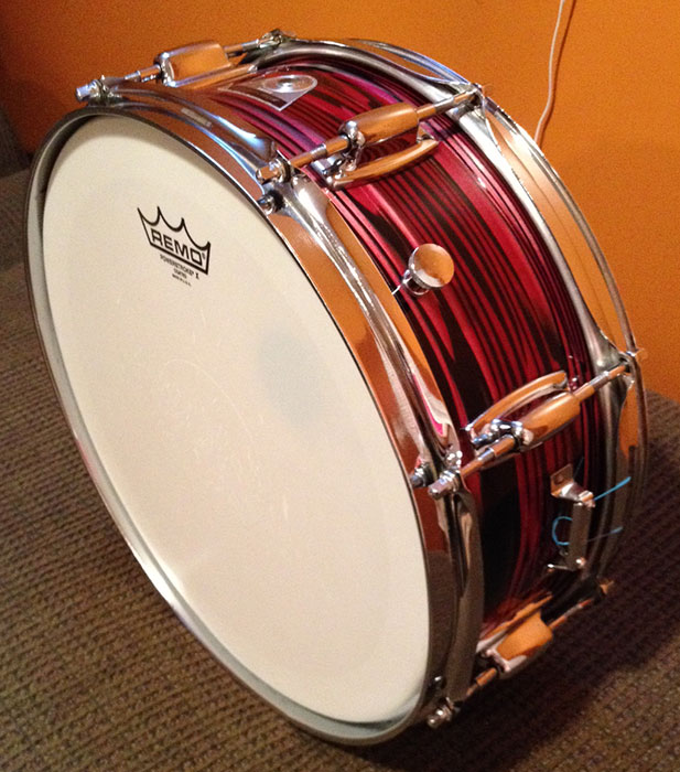 Vintage 1971 Ludwig Standard 5x14 Snare in Ruby Red Strata