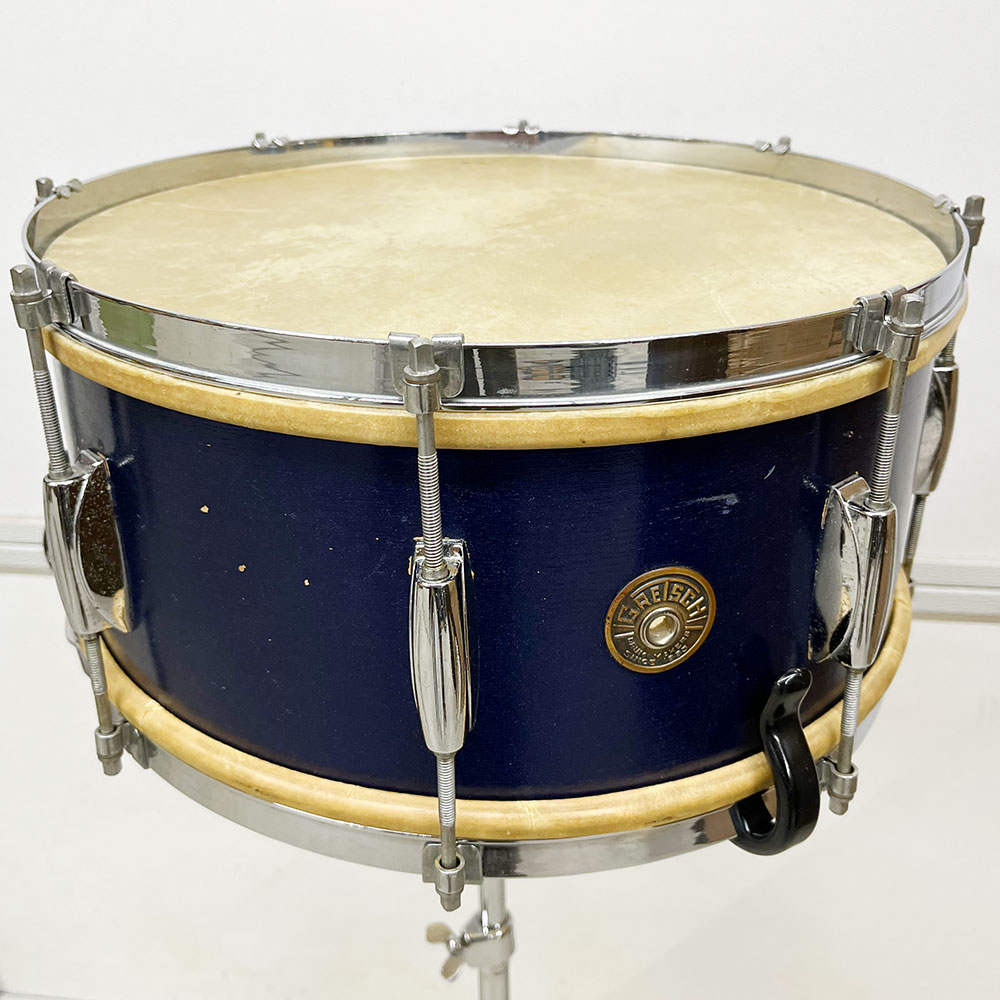 Vintage 1953 Gretsch Renown Separate Tension Snare Drum in Blue Lacquer