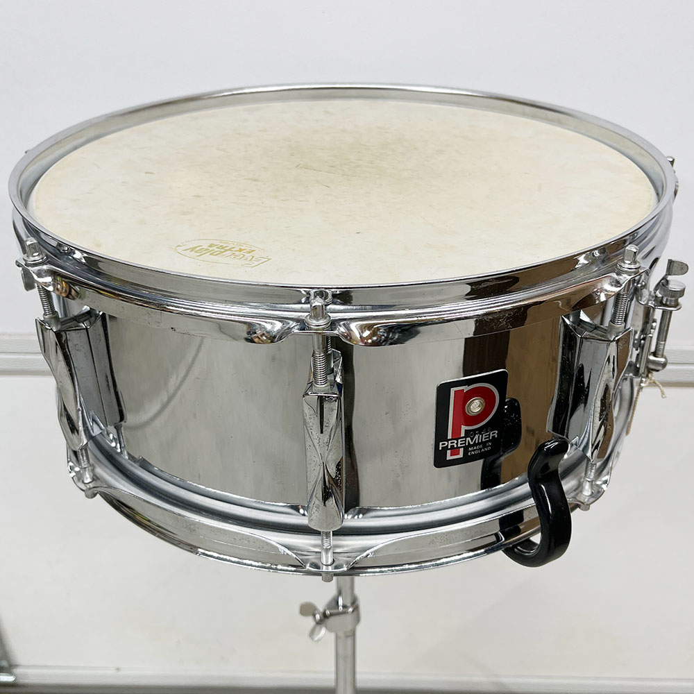 Vintage 1970s Premier Snare Drum in Chrome
