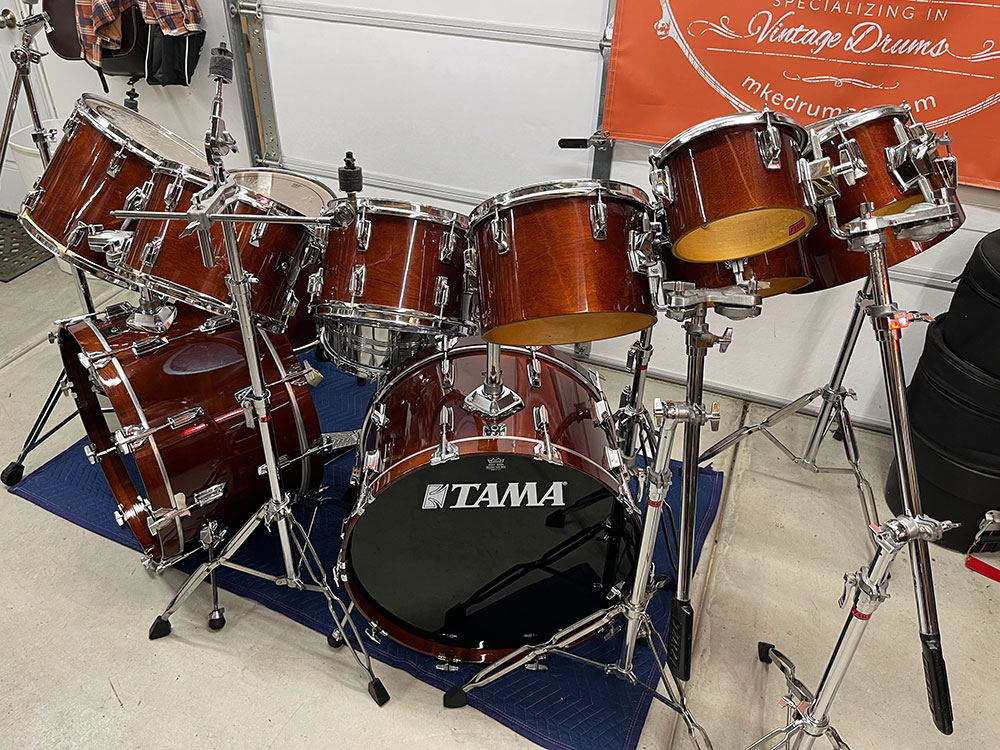 Vintage 1983 Tama Superstar Drum Set in Super Mahogany Vintage 1983 Tama Superstar Drum Set in Super Mahogany